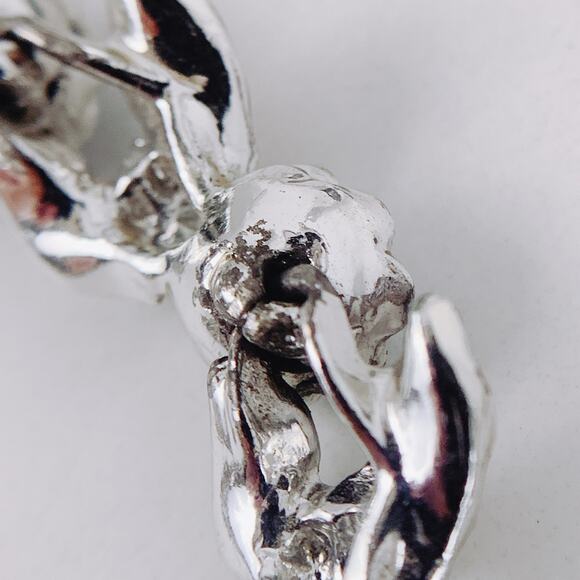 VTG Signed Judy Lee Mid Century Moonglow Lucite AB Rhinestone Silver Tone Choker - Picture 10 of 16